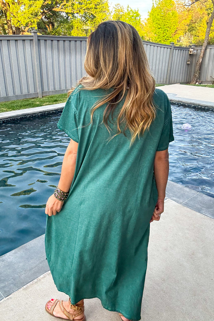 Chief Joseph Midi Dress - 100% Cotton - Green