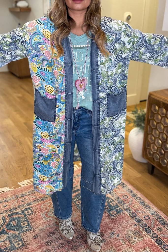 First Light Cardigan - Blue Denim Detail