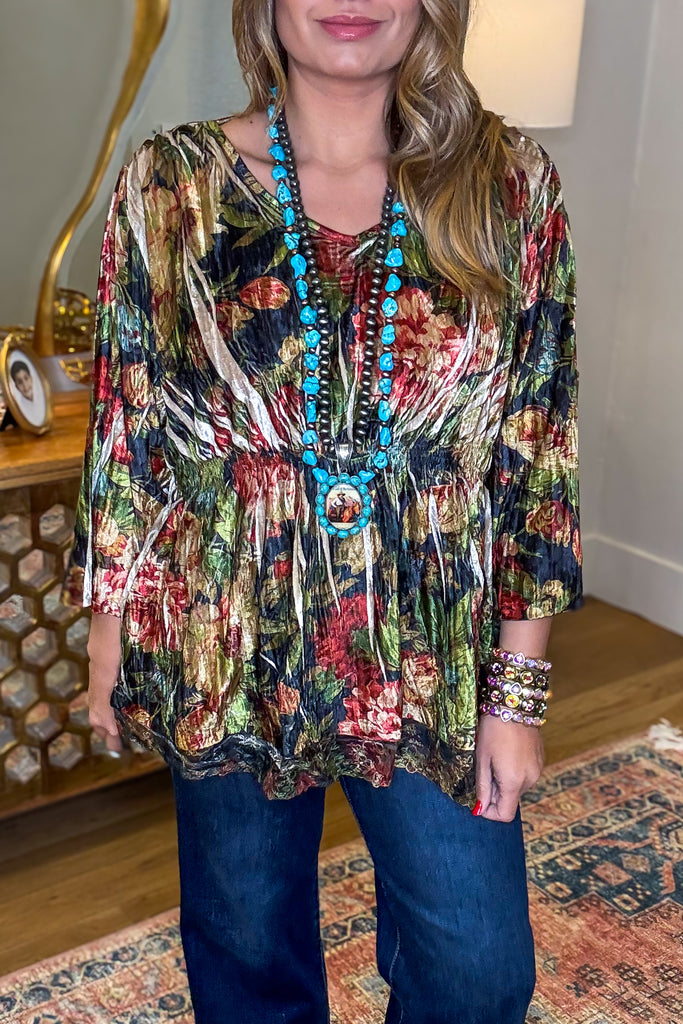Velvet Garden Boho Tunic Top - SALE