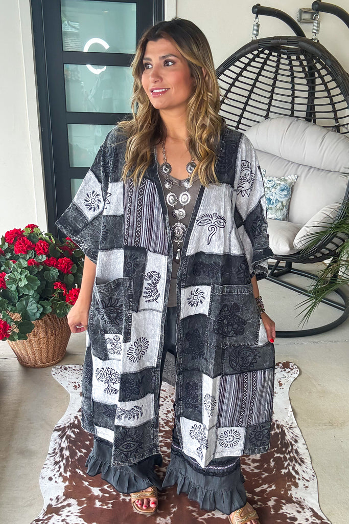 Wildwood Grove Duster - 100%Cotton - Black