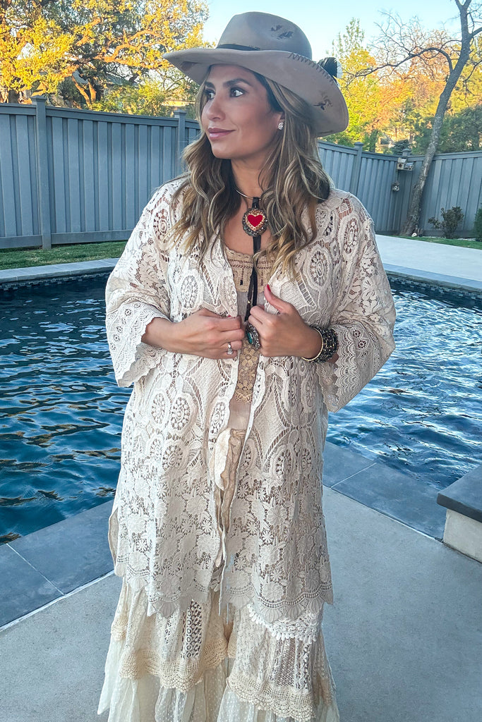 RESTOCK: Timeless Grace Lace Duster - 100% COTTON - MADE IN USA