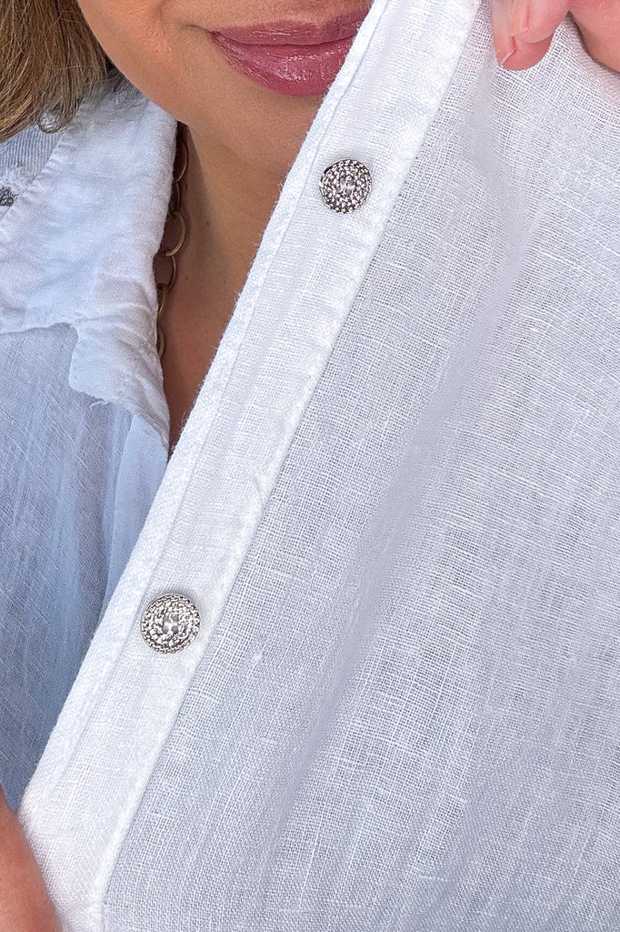 Making Dreams Dress/Duster - Made In Italy - White - 100% Linen