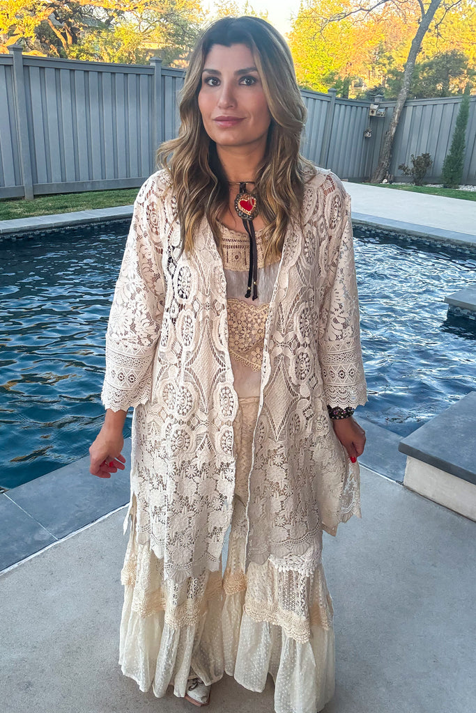 RESTOCK: Timeless Grace Lace Duster - 100% COTTON - MADE IN USA
