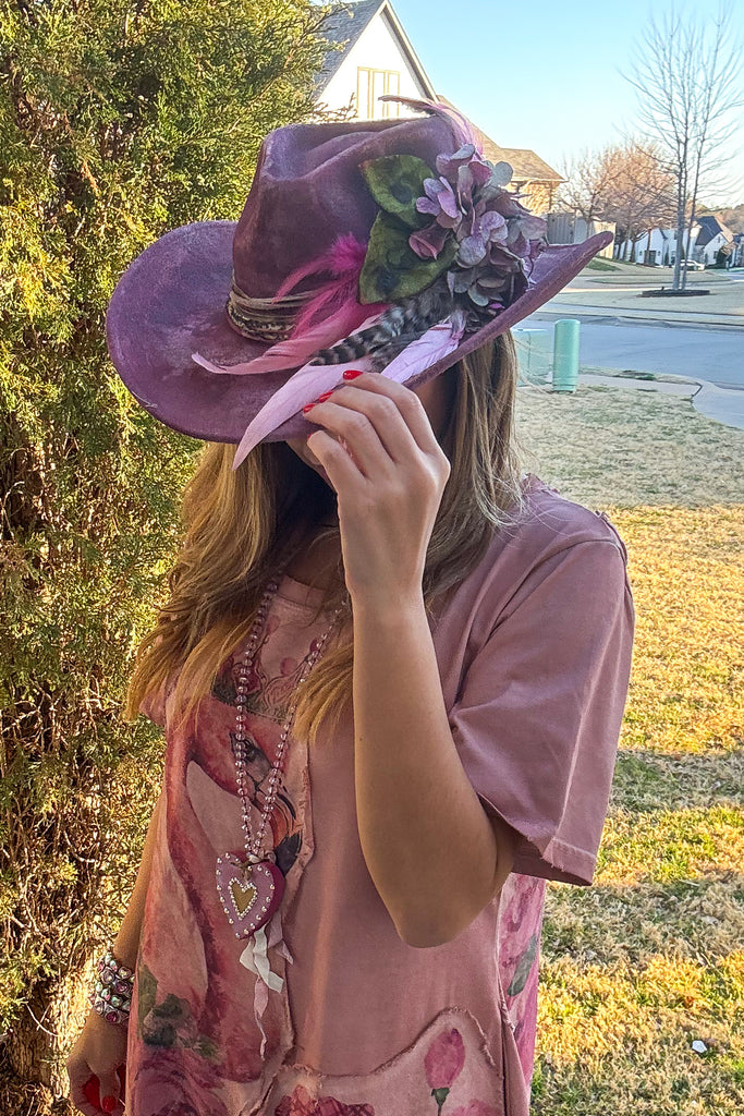 PRE ORDER: The Flamingo Crown Hat - Handmade - One of a Kind