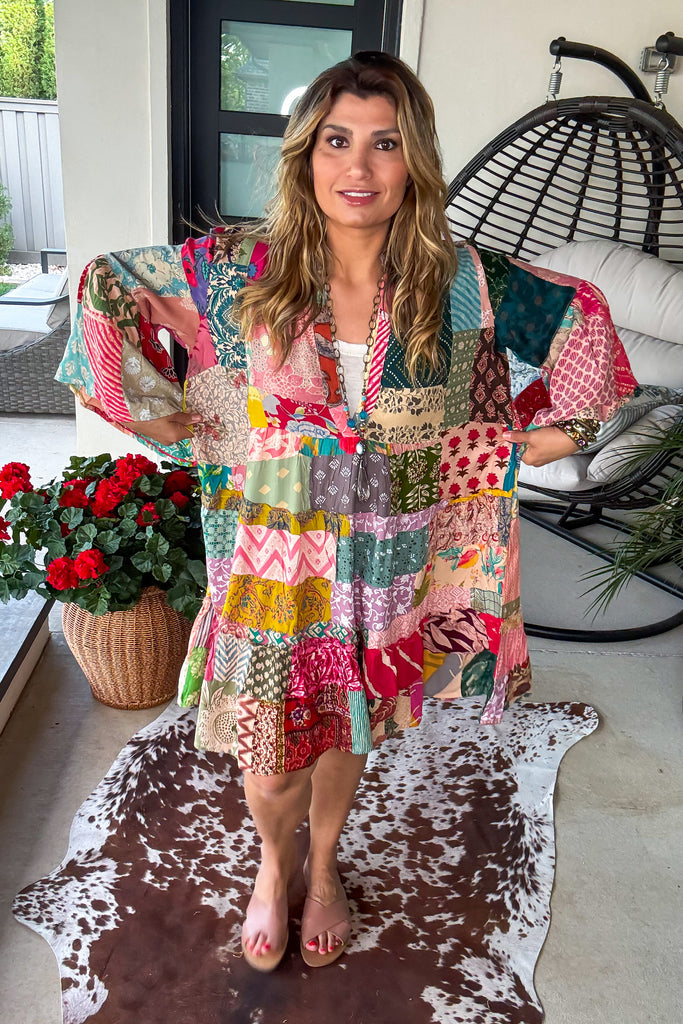Bohemian Patchwork Oversized Dream Dress - 100% Cotton
