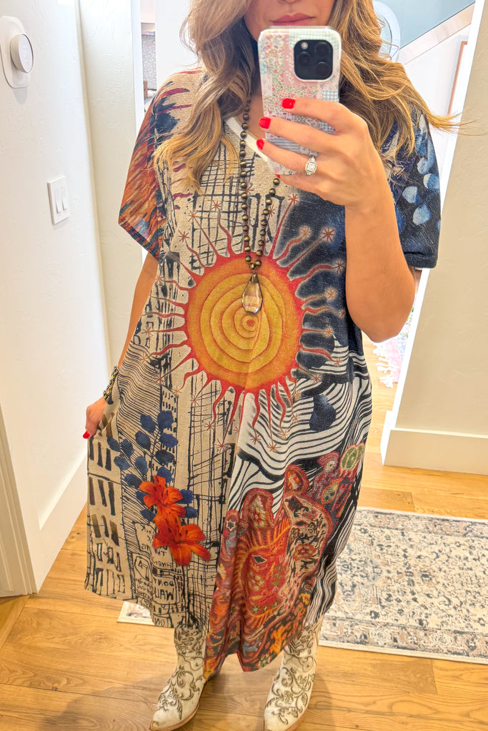 Sole d’Arte Italian Oversized Midi Dress - Made in Italy - MIDI