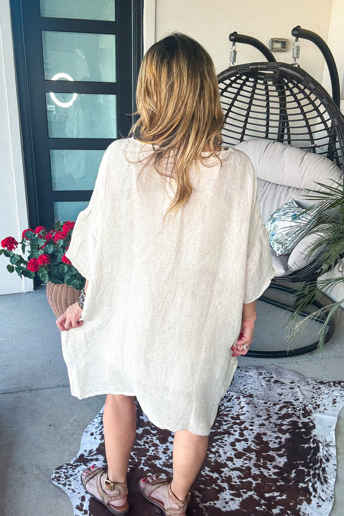 Front Porch Stargazer Dress - 100% Linen