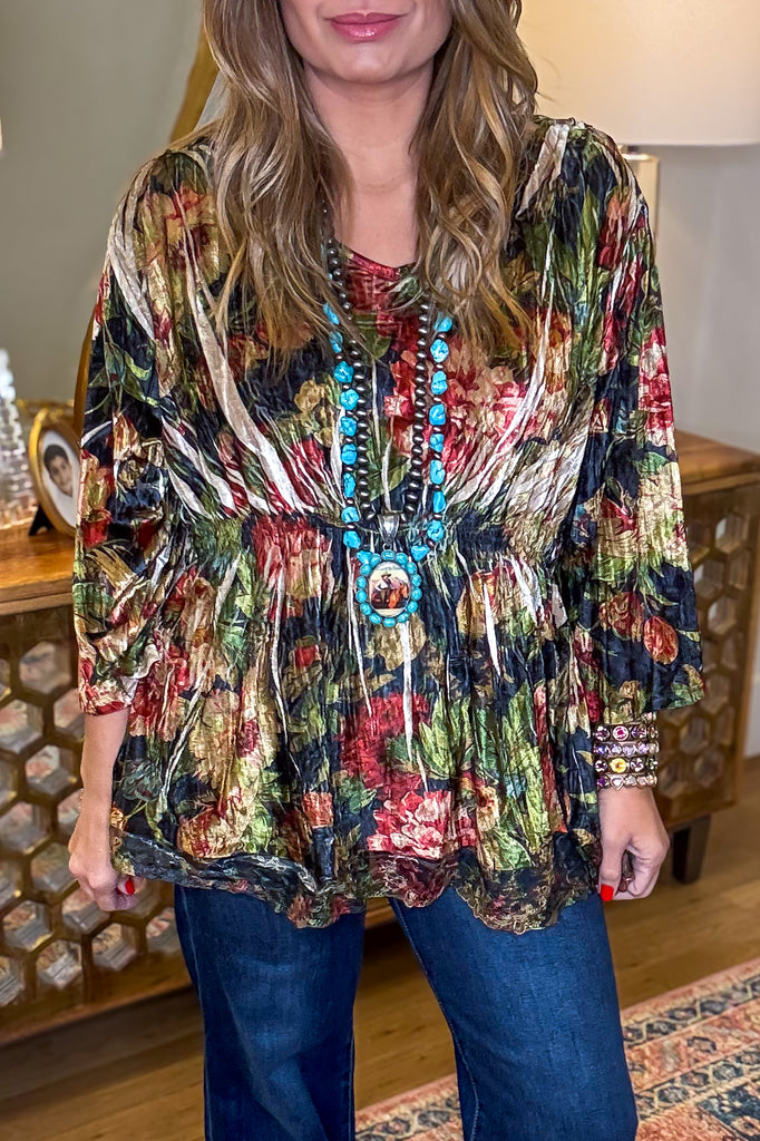 Velvet Garden Boho Tunic Top - SALE