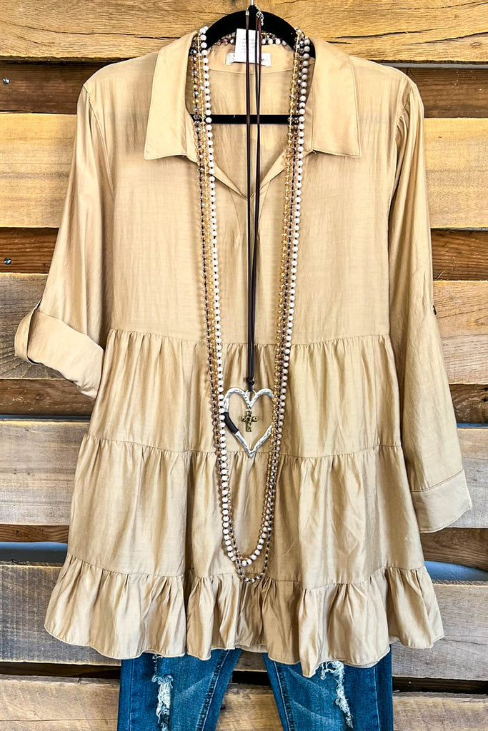 AHB EXCLUSIVE: The Look Of Success Tunic - Taupe