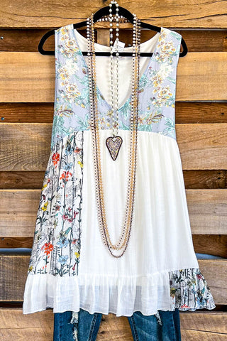 From Here To There Dress - Ivory - 100% COTTON