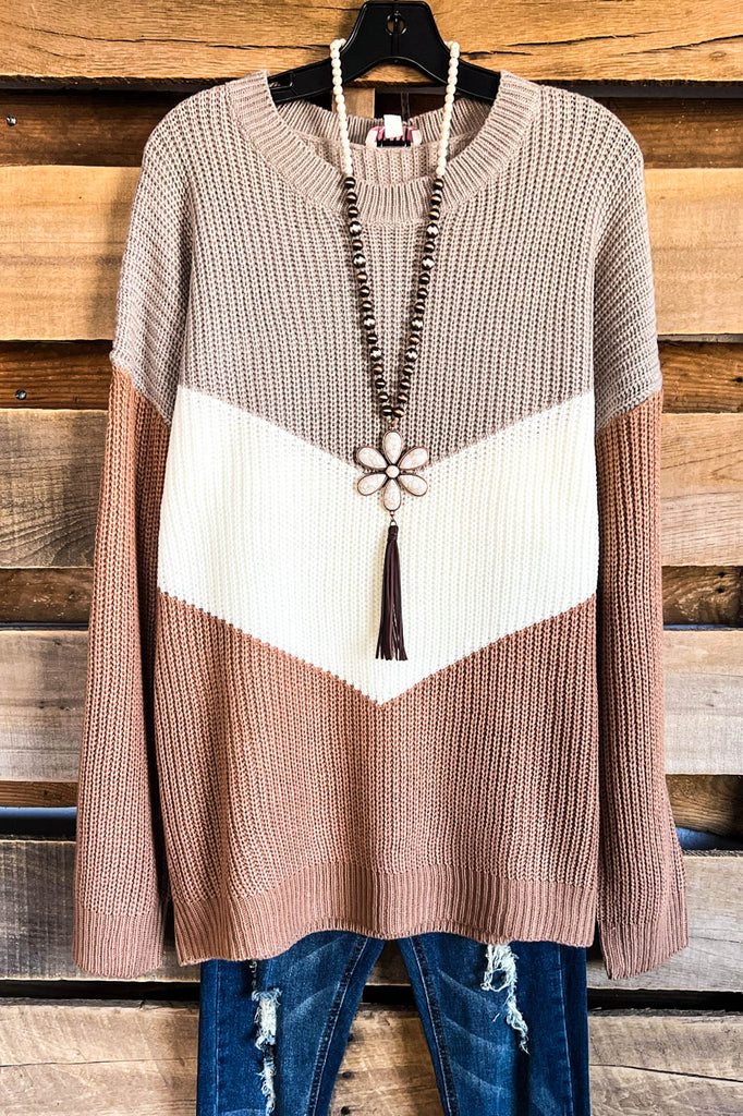 Morning Thoughts Sweater - Clay - SALE
