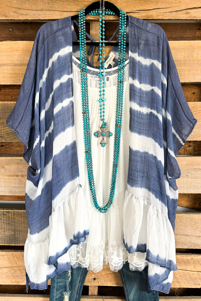 Desiring Relaxation Kimono - Navy - SALE