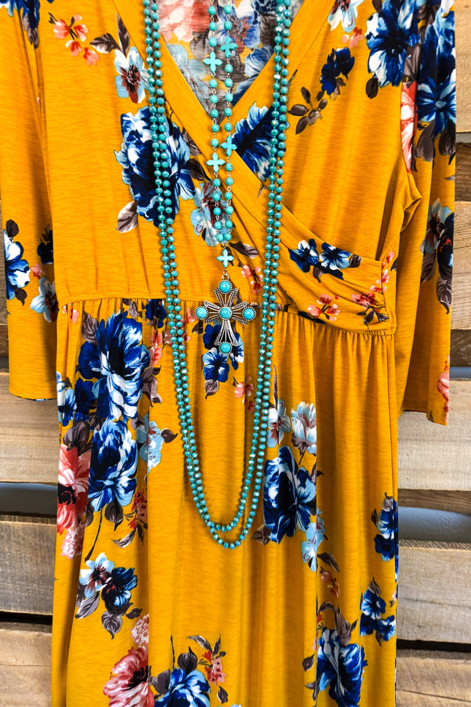 Sash Around Maxi Dress - Yellow - SALE