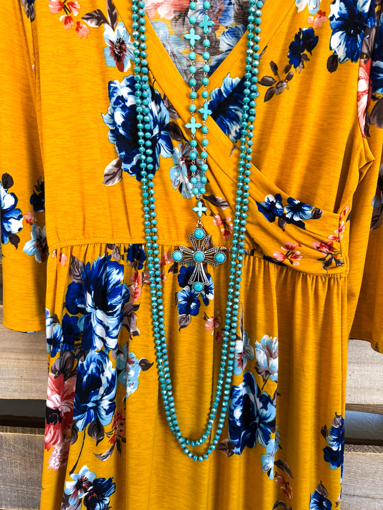 Sash Around Maxi Dress - Yellow - SALE