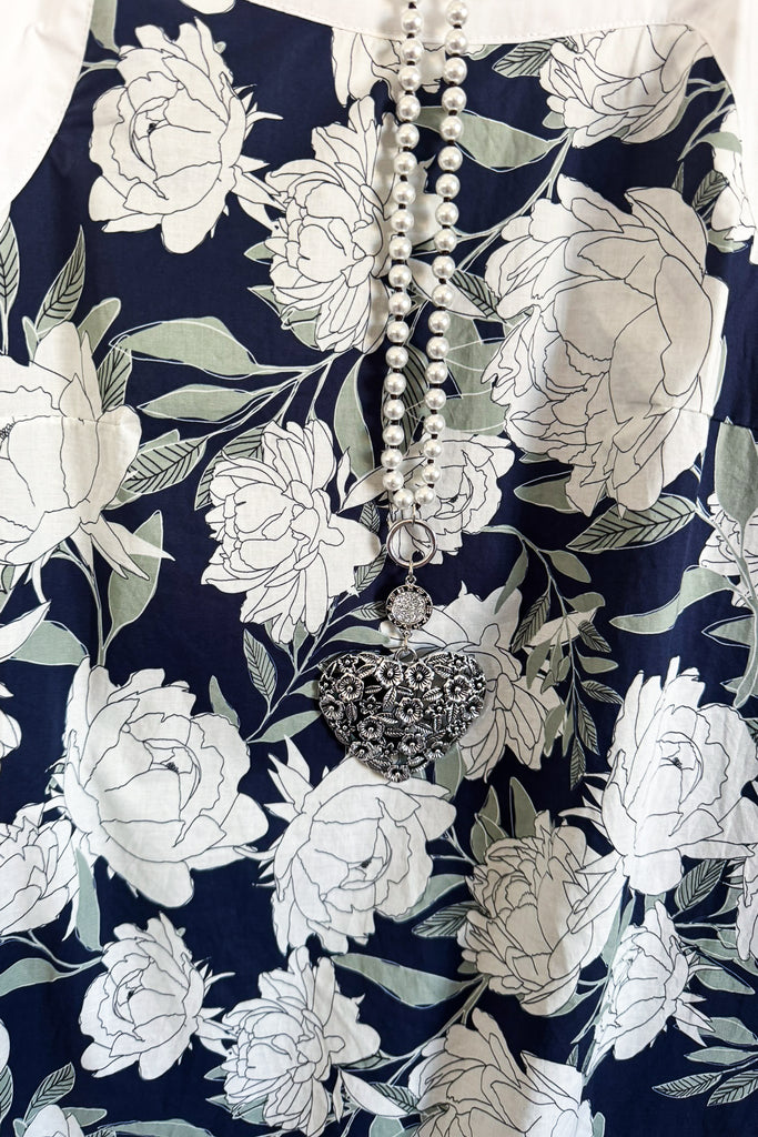 Tailored Touch Dress - Navy - 100% COTTON