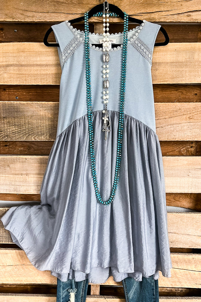 Raining Spring Dress - Light Grey