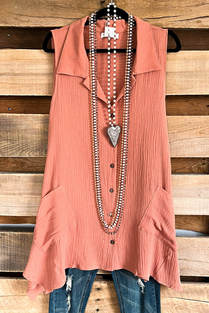 Like the Wind Tunic - Dusty Rose - 100% COTTON - SALE