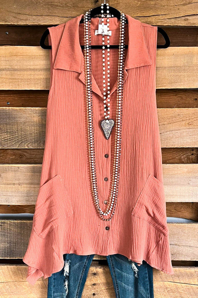 Like the Wind Tunic - Dusty Rose - 100% COTTON - SALE