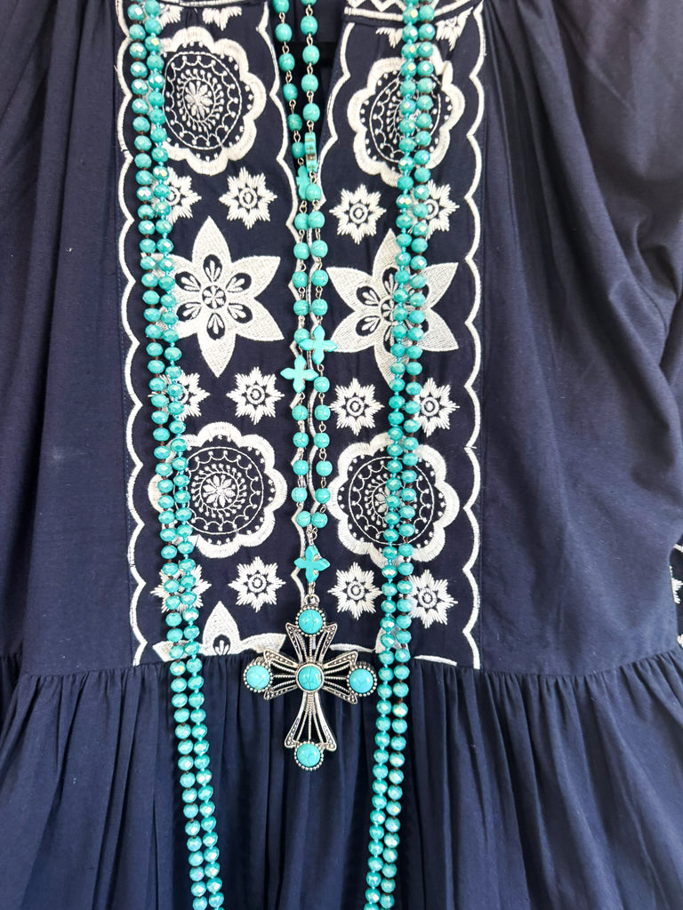 AHB EXCLUSIVE: Move With A Purpose Tunic - Navy - 100% COTTON