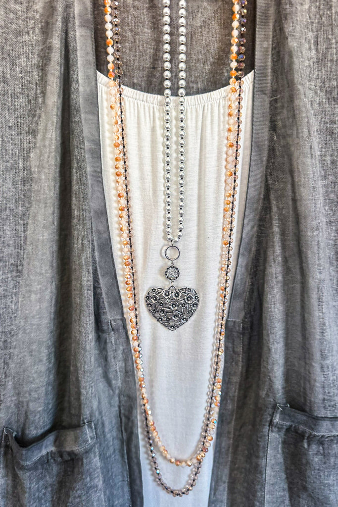 Talking Brilliance Cardigan - Gray - 100% LINEN