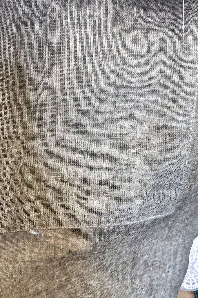 Talking Brilliance Cardigan - Gray - 100% LINEN