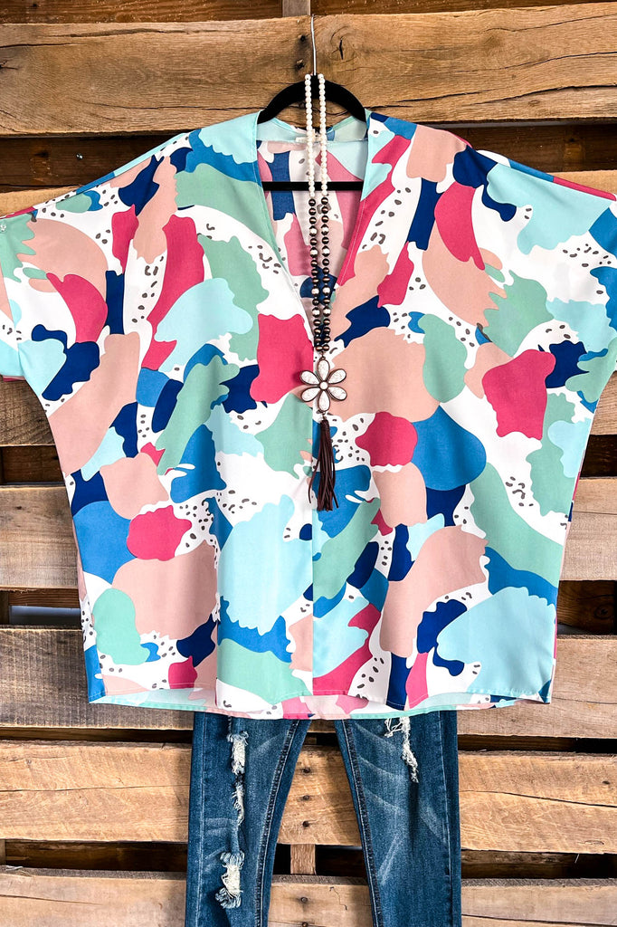 Sweet Life Awaits OVERSIZED Tunic - Mint Mix - SALE