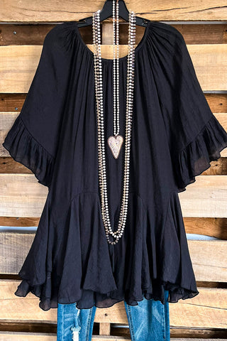 AHB EXCLUSIVE: Flower Child Sheer Oversized Tunic - Sky