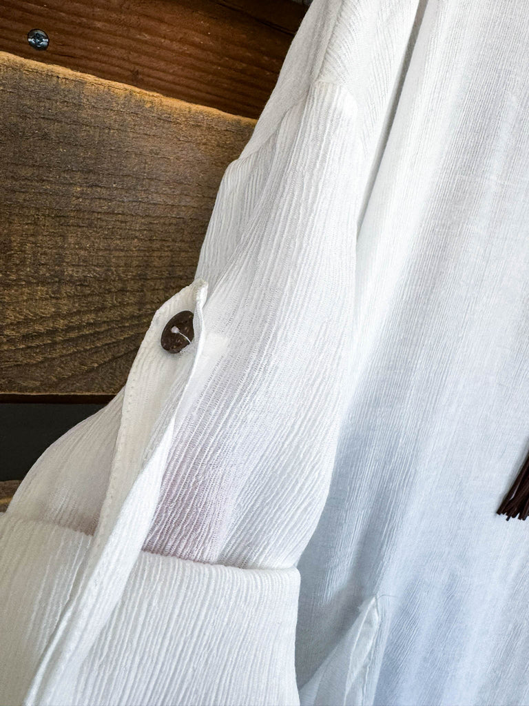 Beach Walk Breeze Oversized Tunic - White