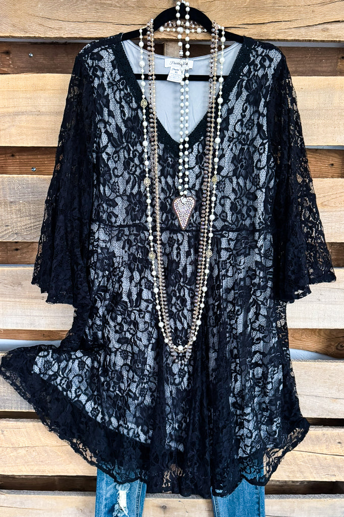 Ready In Lace Dress - Black