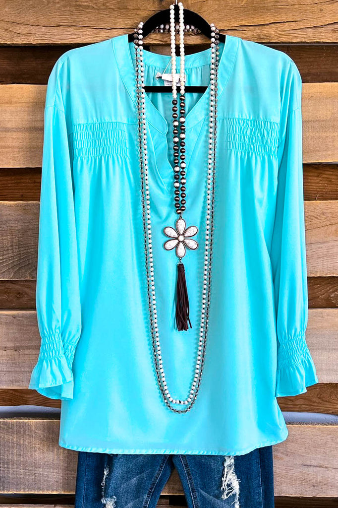 Cover Me In Florals Tunic - Mint - SALE