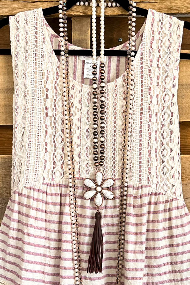 Front Porch Swinging Top - Violet - 100% COTTON - SALE