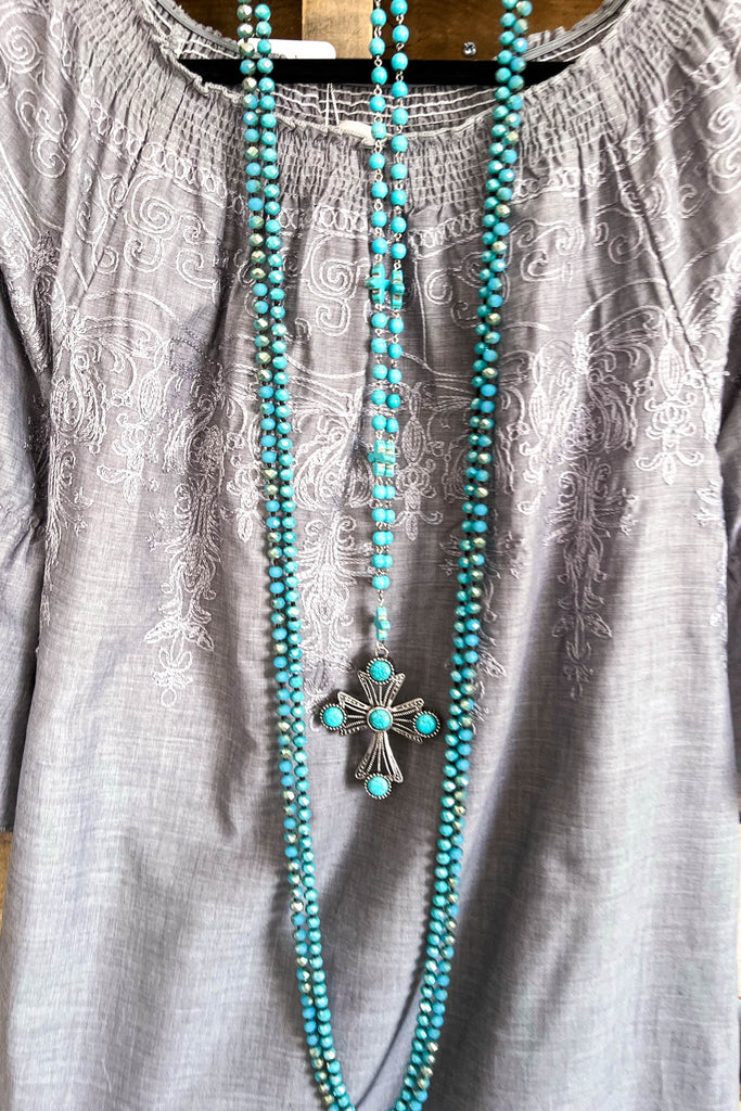 All Tangled Up Top - Light Grey - 100% COTTON