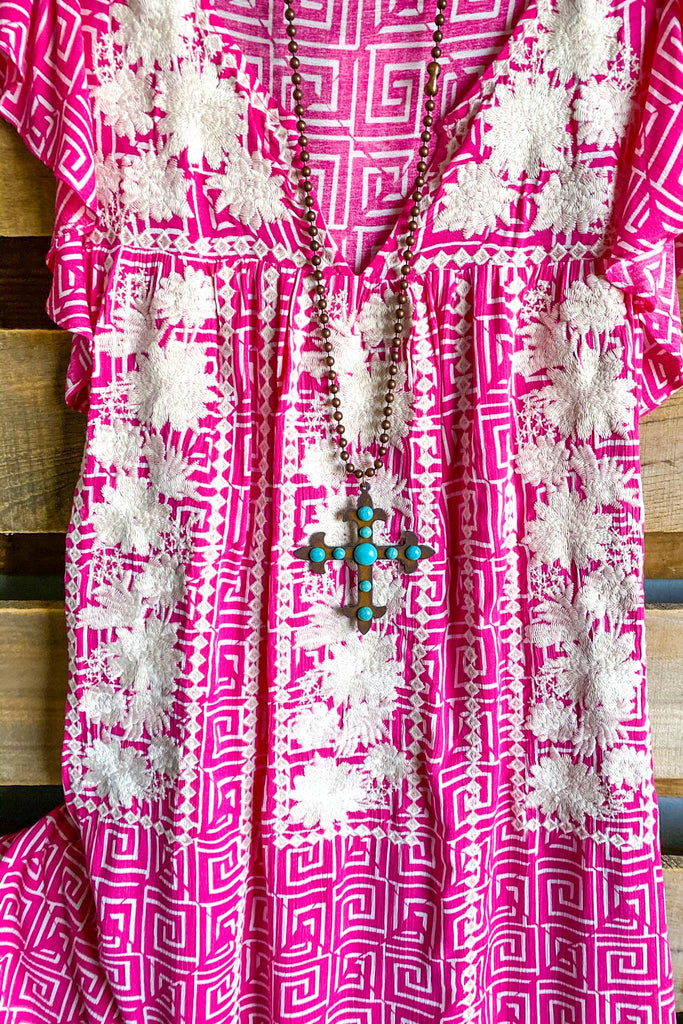AHB EXCLUSIVE: Timeless Travels Dress - Hot Pink