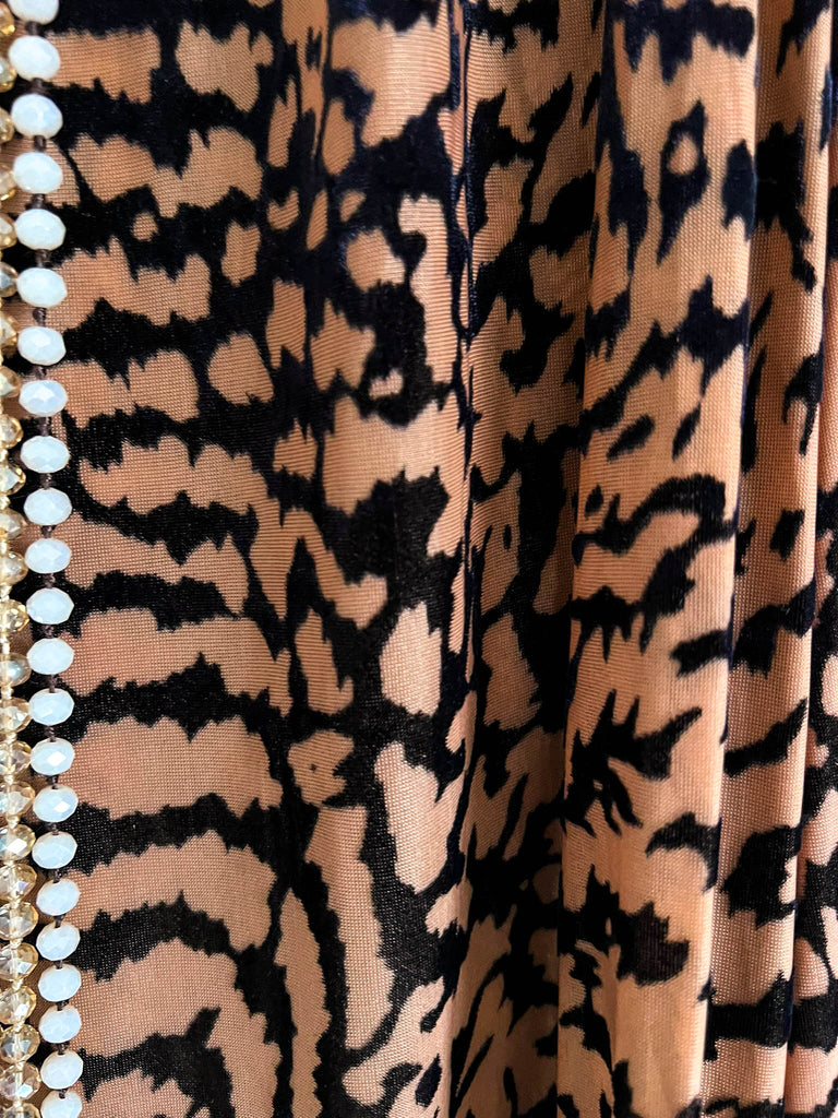 A Better View Burnout Velvet Top - Taupe - SALE