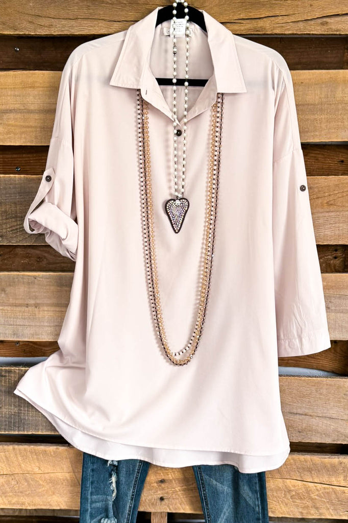 Simply Polished Tunic - Nude.