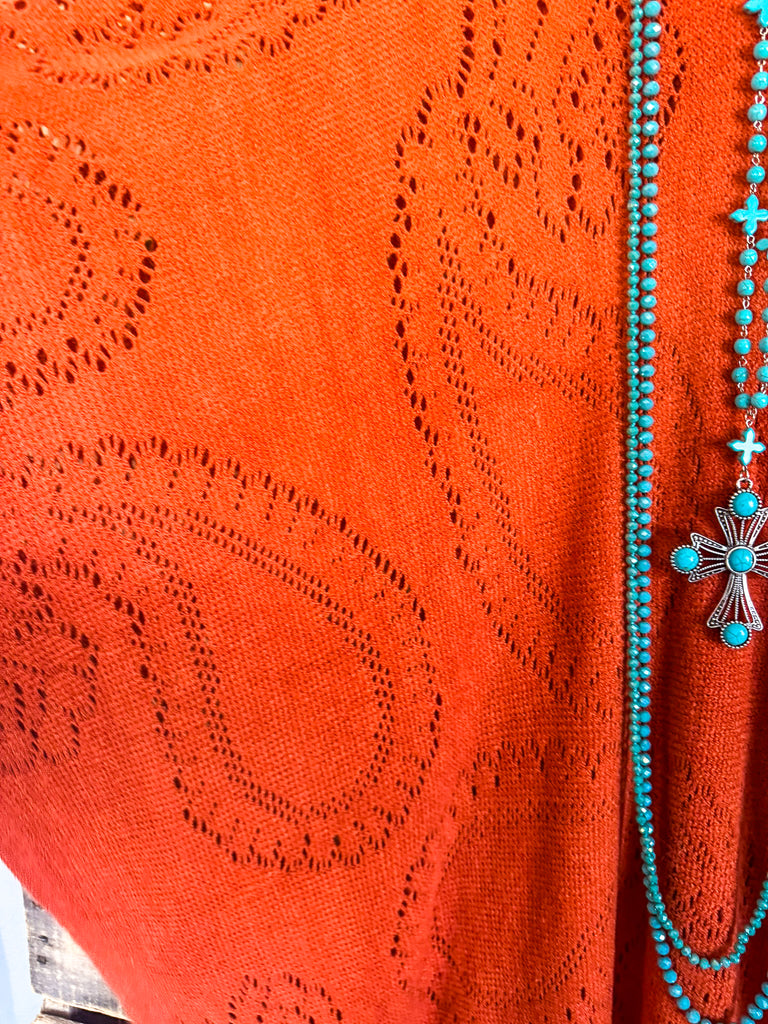 As Of Lately Poncho/Tunic - Rust