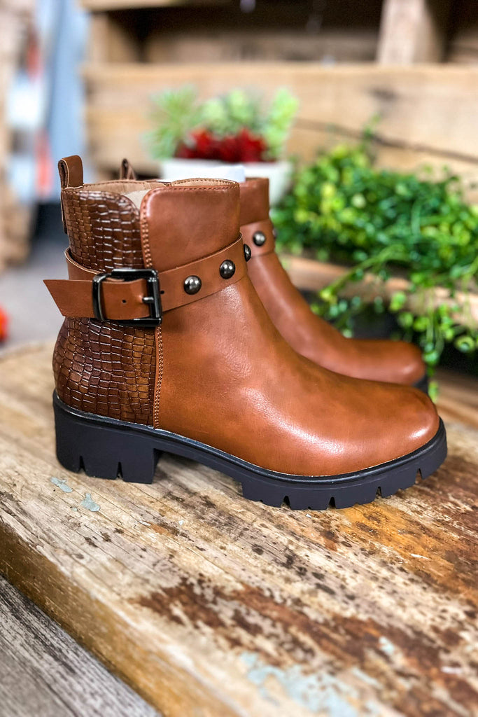 Fancy Affair Booties - Cognac - SALE  (6.5, 7)