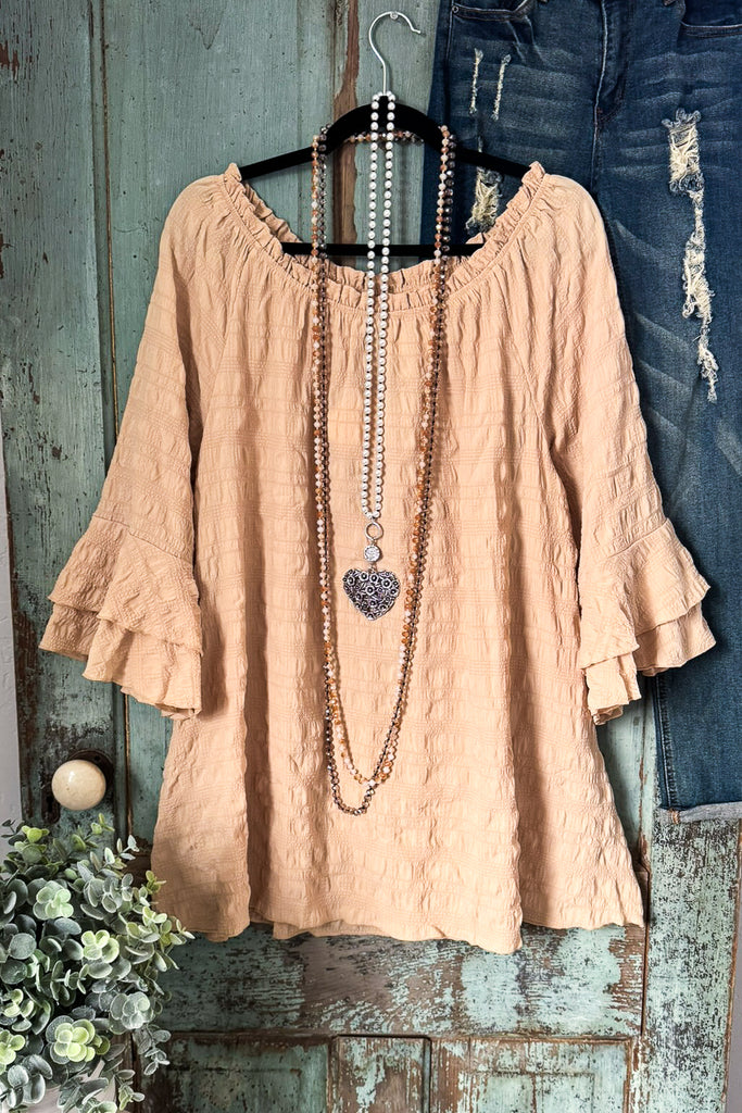 Taking Your Time Oversized Tunic - Beige