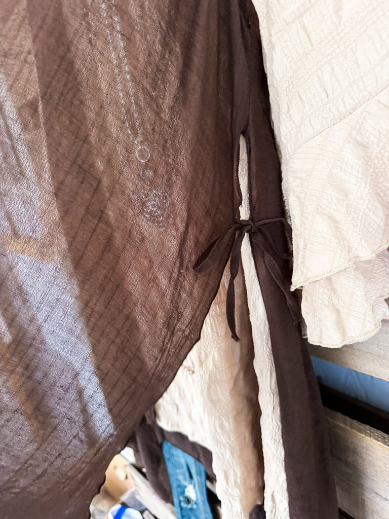 Grace Fit Vest Cardigan - Brown