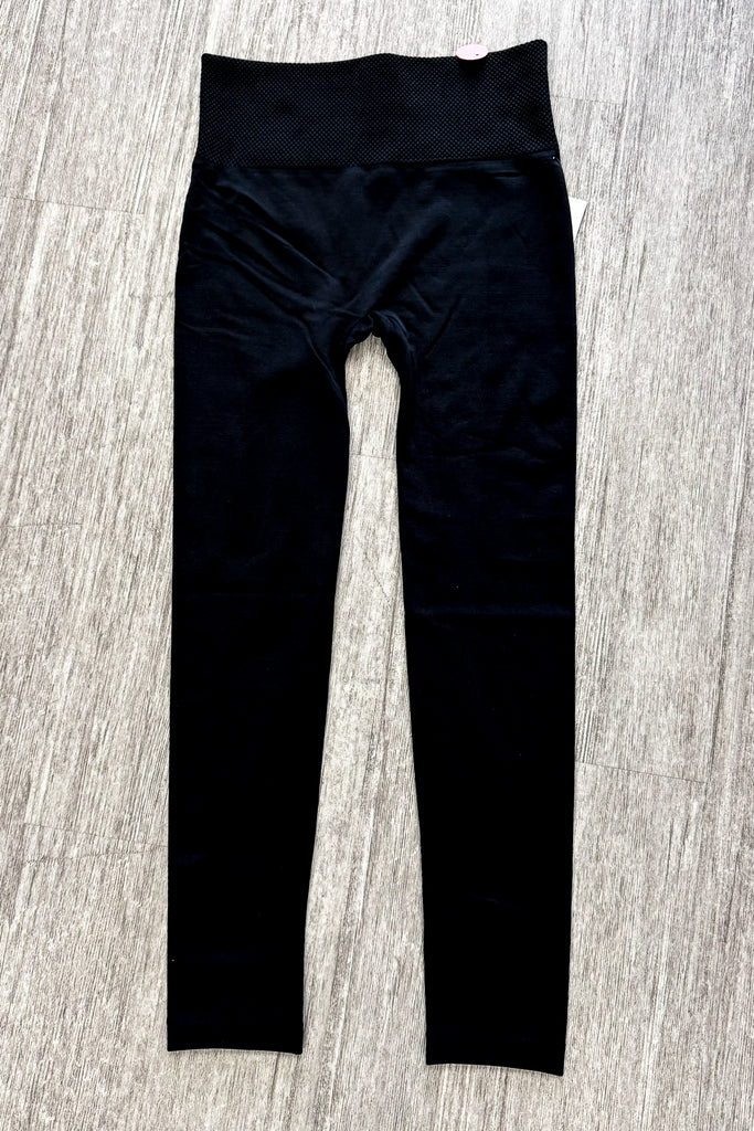 High Rise Fleece Leggings - Black