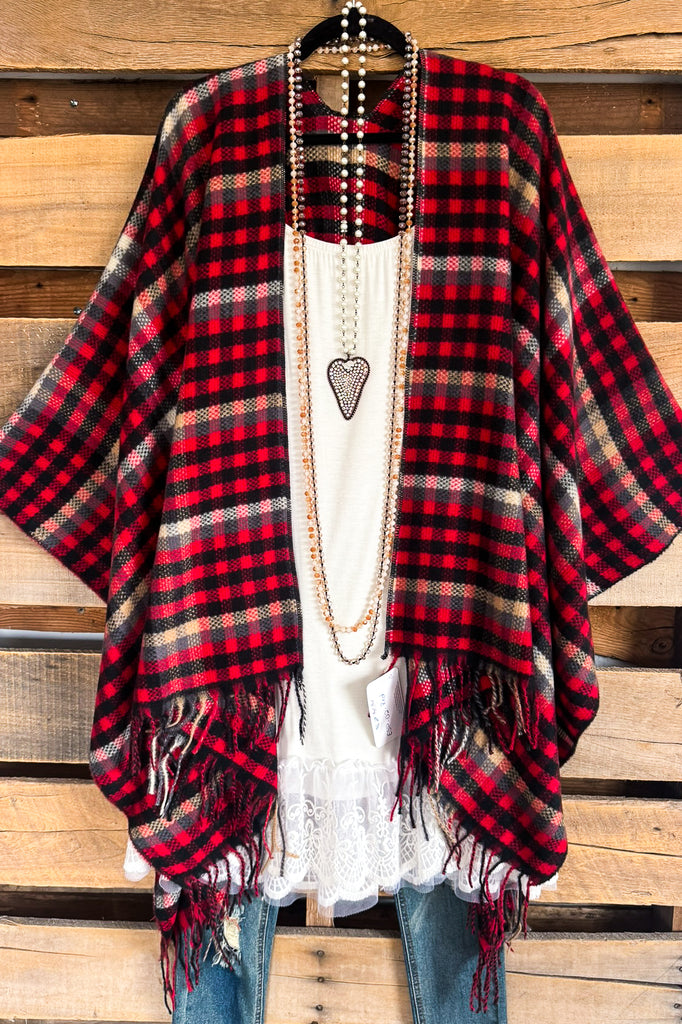 Join The Club Poncho - Red