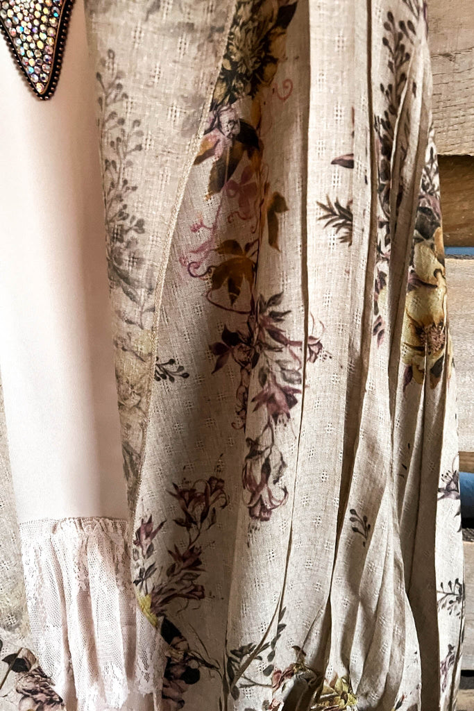 AHB EXCLUSIVE: Counting The Stars Vest - Taupe/Yellow/Floral