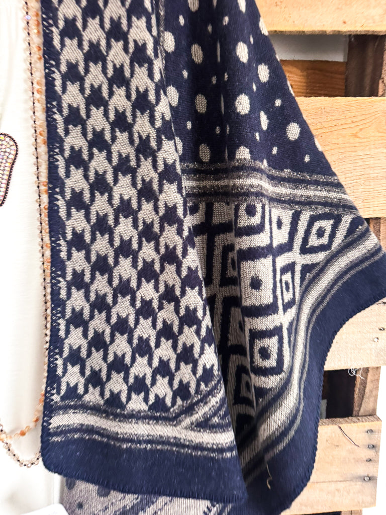 Magical Nights Poncho - Navy