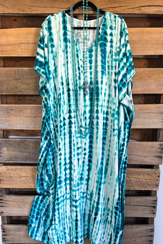 Fascinating Thoughts Kaftan - Turquoise