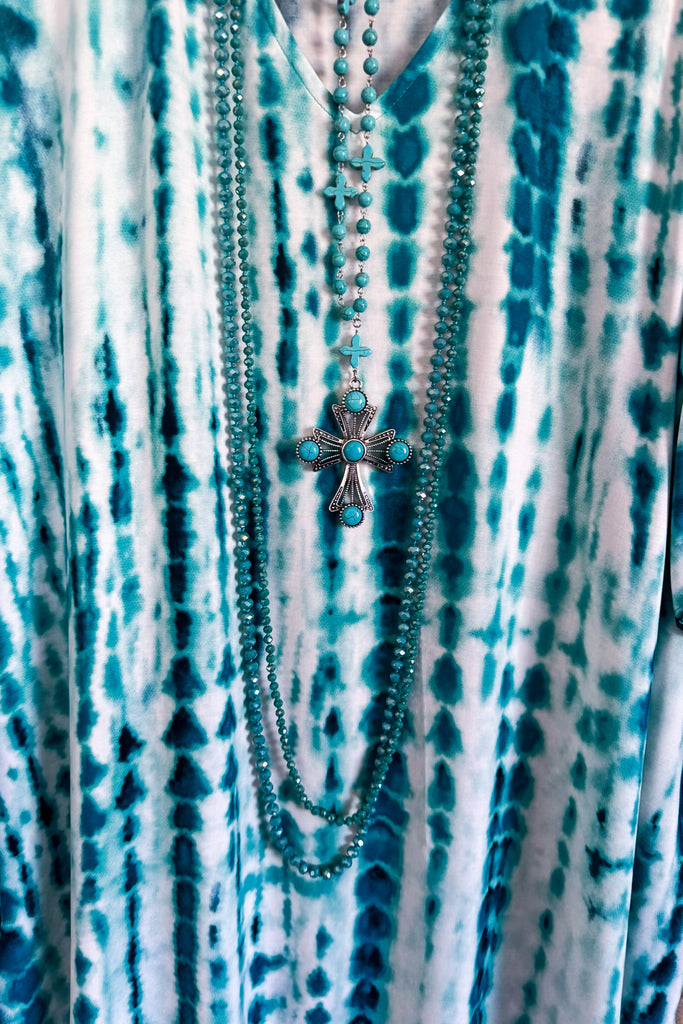 Fascinating Thoughts Kaftan - Turquoise