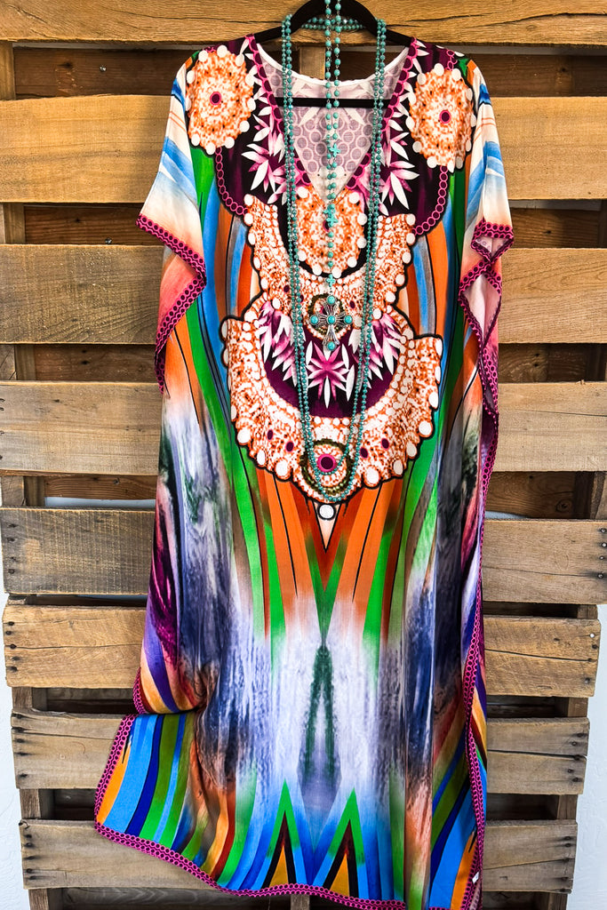 Steady As You Go Kaftan - Multi