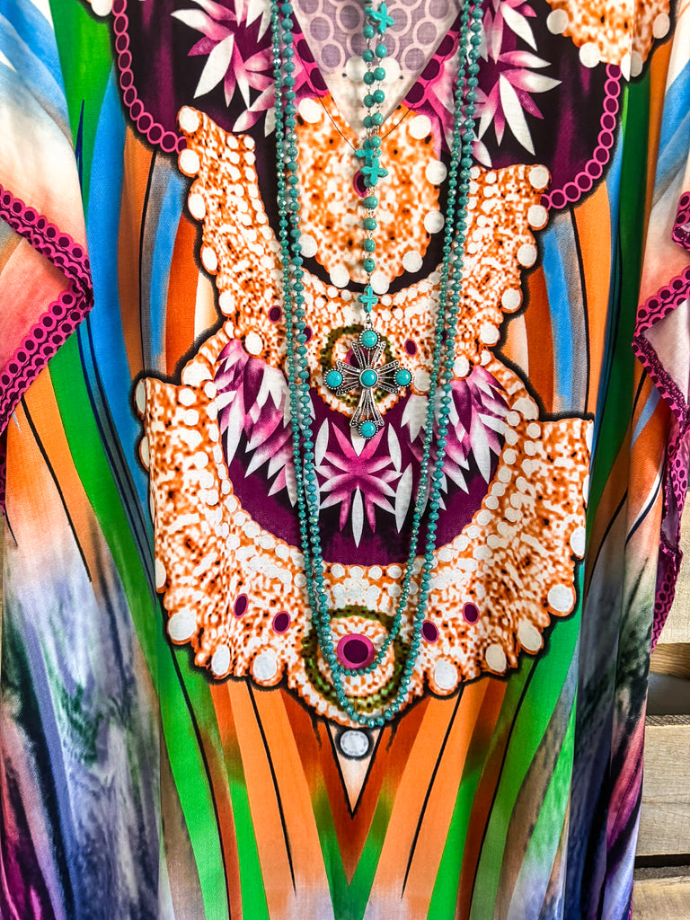 Steady As You Go Kaftan - Multi