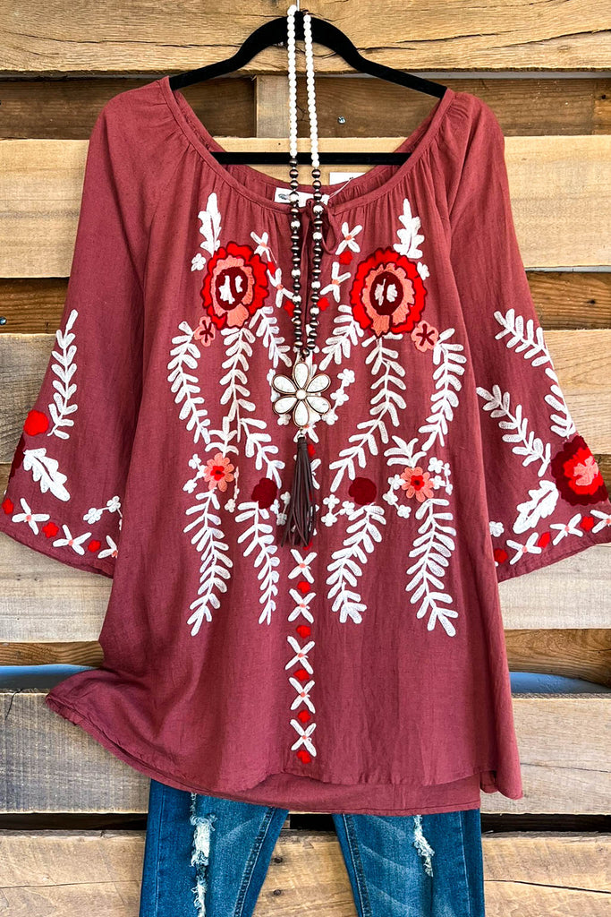 AHB EXCLUSIVE: Authentic Affection Tunic - Rust