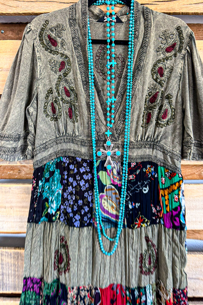 Rustic Romance Dress -  Gravel