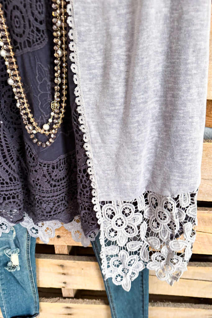 Saturated With Love Vest - Light Gray